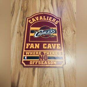 CLEVELAND CAVALIERS FAN CAVE HARDBOARD WOOD SIGN
